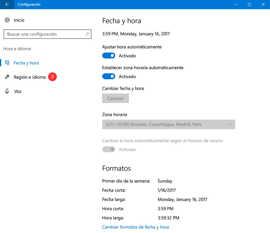 Cambiar idioma en Windows 10