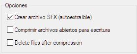 Crear archivo autoextraíble SFX con 7-Zip