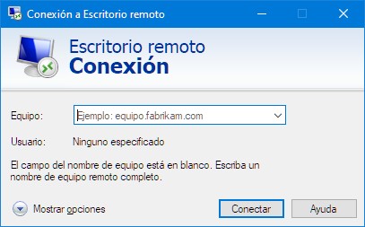 conexion a escritorio remoto windows 10
