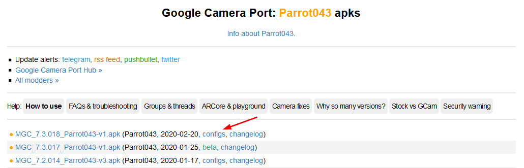 Descargar archivo .xml de configuración para GCam