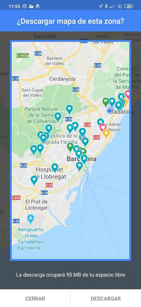 Descargar mapas sin conexión Google Maps