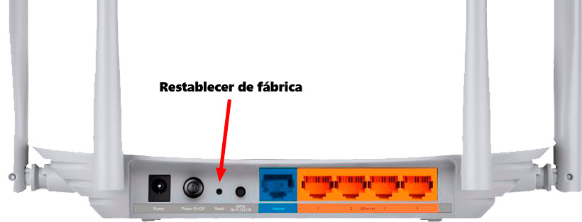 cómo resetear un router