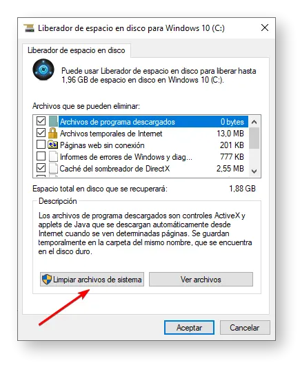 limpiar archivos del sistema en windows